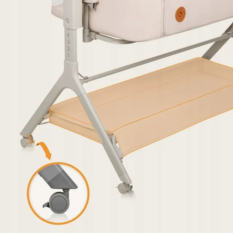 Lionelo, Leonie Plus, łóżeczko dostawne, beige sand