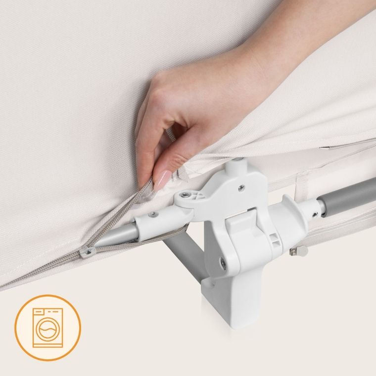 Lionelo, Lora, barierka ochronna do łóżka, Beige Sand