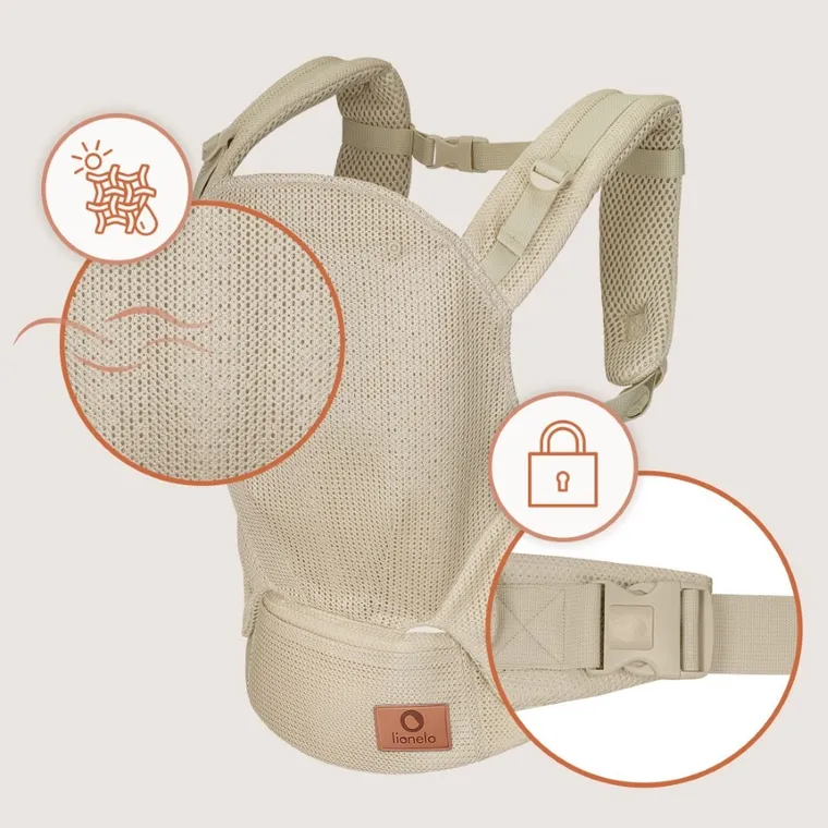 Lionelo, Margareet Air, nosidełko dla niemowlaka, beige
