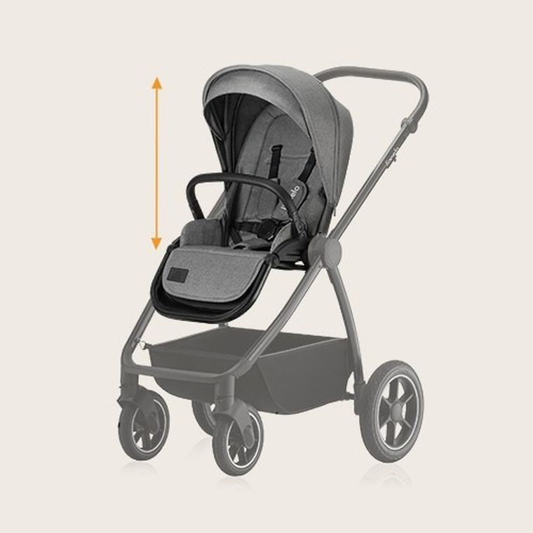 Lionelo, Meril, wózek wielofunkcyjny, 3w1, Grey Stone