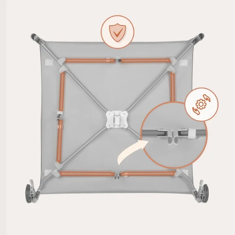 Lionelo, Mille Plus, kojec wielofunkcyjny, grey green