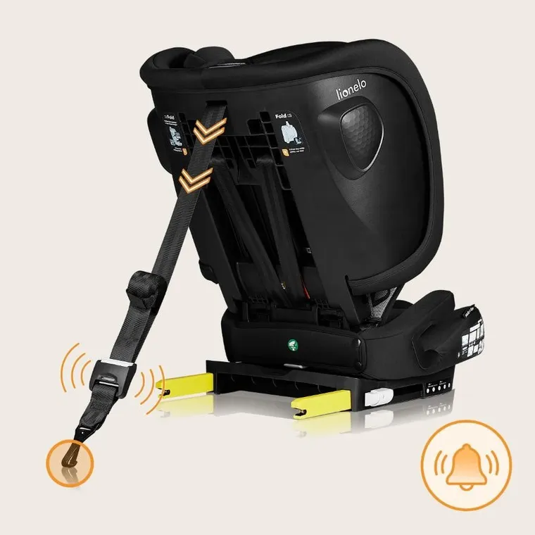 Lionelo, Nelly, fotelik samochodowy, i-Size, Black Carbon, 76-150 cm