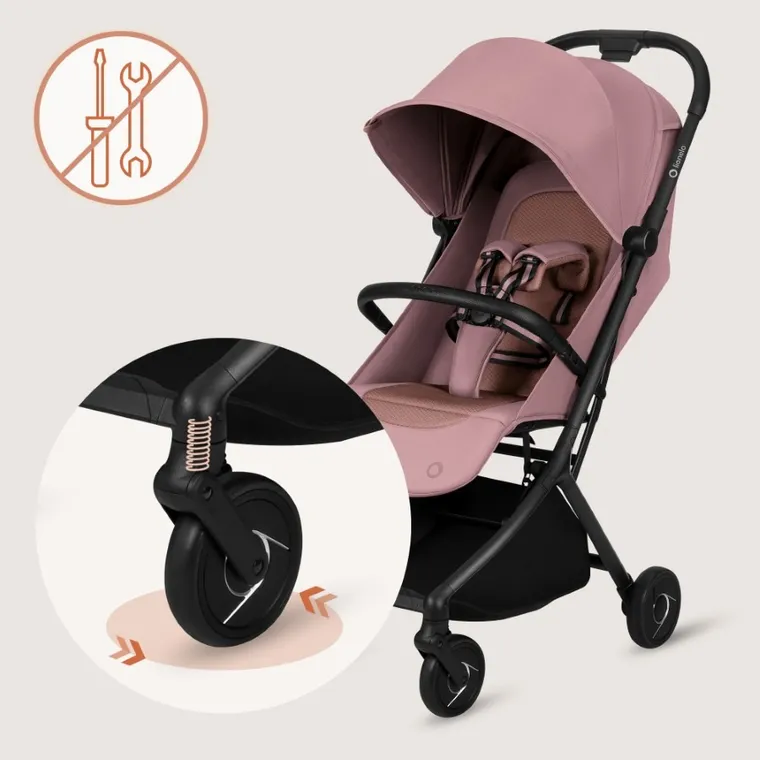 Lionelo, Sia, wózek spacerowy, pink rose