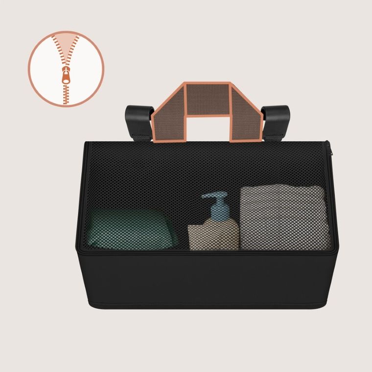 Lionelo, Sidepocket, organizer do łóżeczka, średni, black