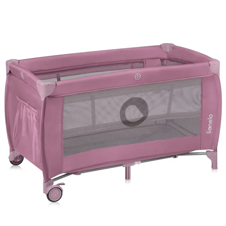 Lionelo, Stefi Plus, łóżeczko turystyczne, Pink Magnolia