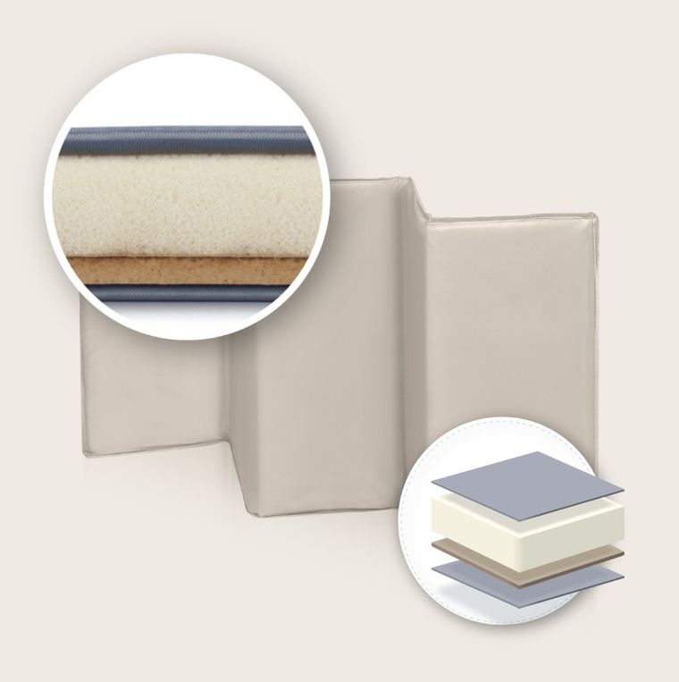 Lionelo, Sven Plus, łóżeczko turystyczne z akcesoriami, Beige Latte