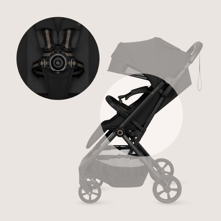 Lionelo, Tansi, wózek spacerowy, black onyx