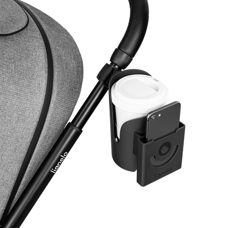 Lionelo, uchwyt na kubek i telefon, Ove Black Carbon