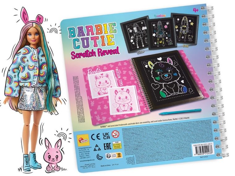 Lisciani, Barbie, Cutie Scratch Reveal, zestaw kreatywny