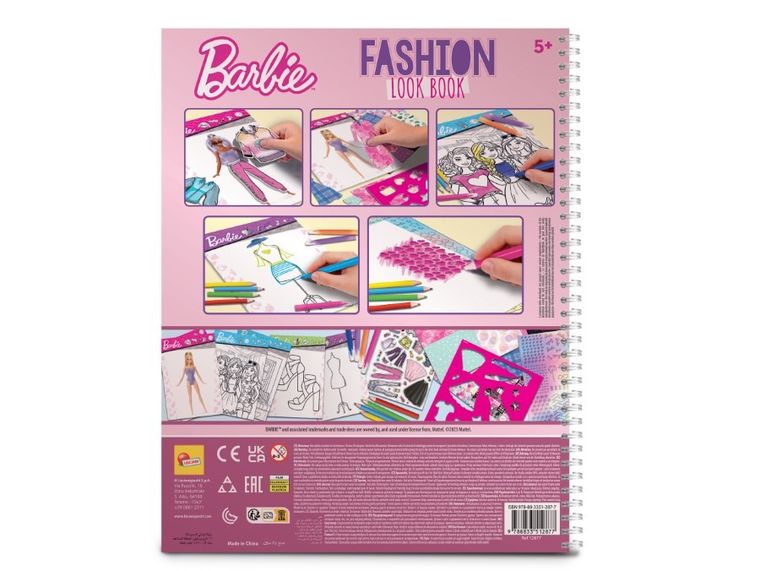 Lisciani, Barbie, Fashion Look, szkicownik z naklejkami