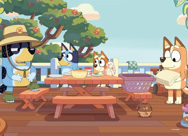 Lisciani, Bluey, puzzle dwustronne, 4-48 elementów