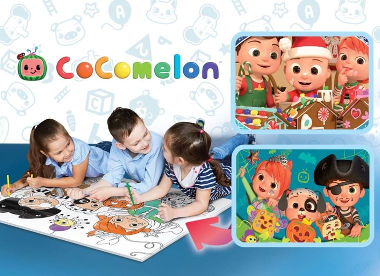 Lisciani, CoComelon, Dzień zaczyna się od piosenki, dwustronne puzzle podłogowe, 2-24 elementy