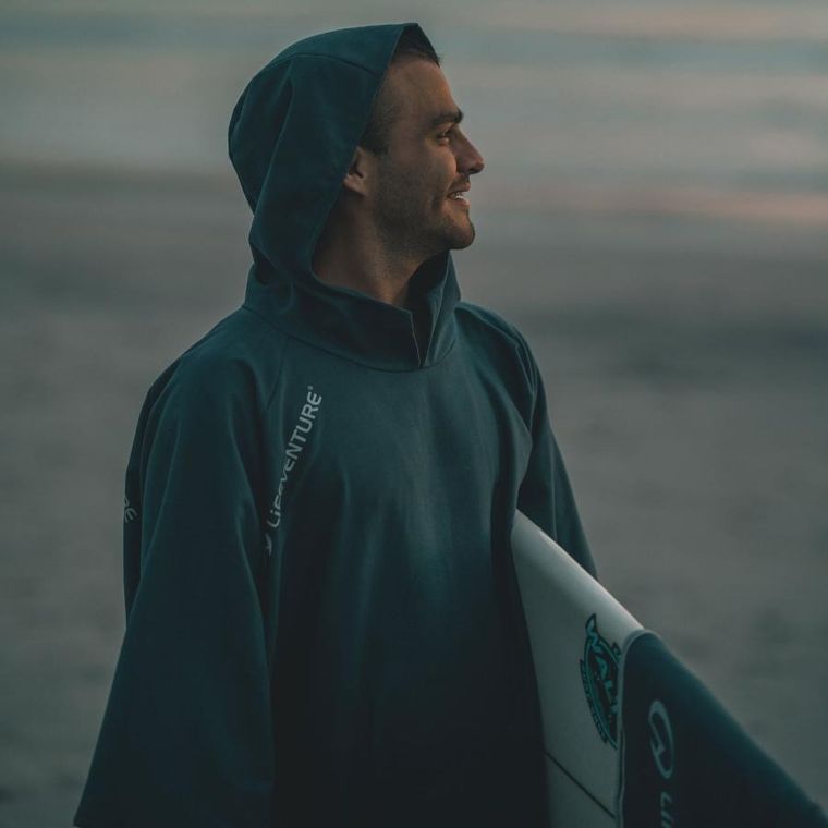 LittleLife, ręcznik kąpielowy, ponczo z kapturem, teal