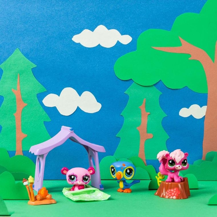 Littlest Pet Shop, Camping, zestaw 3 figurek