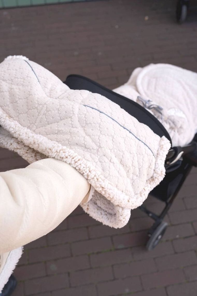 Lodger, Fleece, Birch, mufka do wózka, polarowa, beżowa