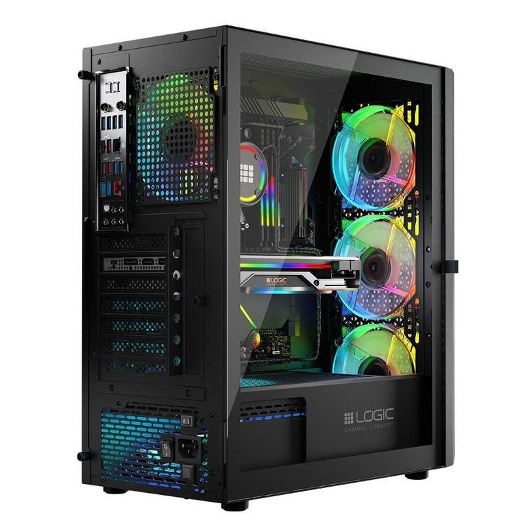 Logic Concept, Aramis ARGB Midi, obudowa komputerowa, USB 3.0, czarna