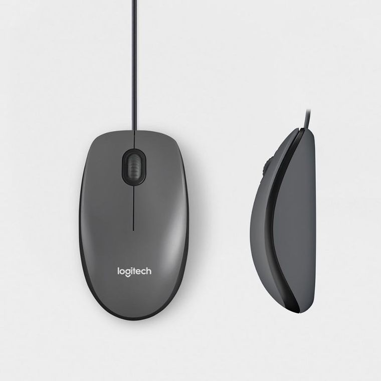 Logitech, M100, mysz, black