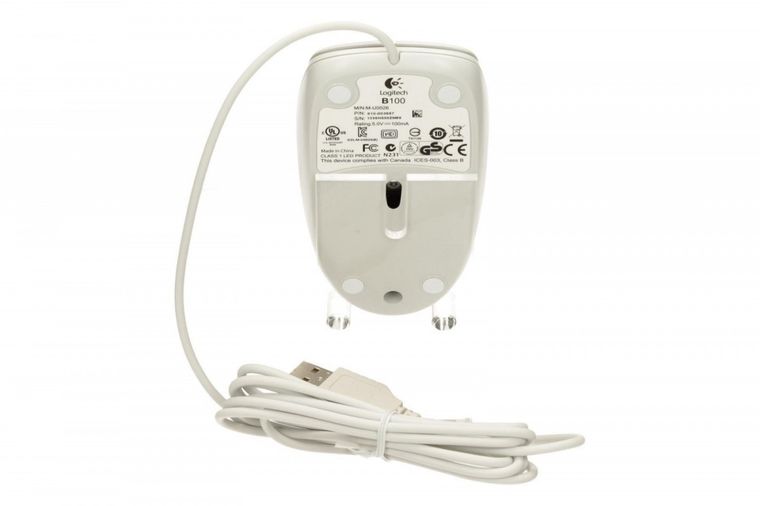 Logitech, mysz optyczna B100 OEM 910-003360 White
