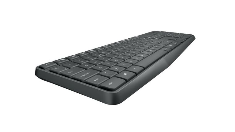 Logitech, zestaw, klawiatura membranowa, mysz optyczna, MK235, 920-007931, USB 3.0, szary