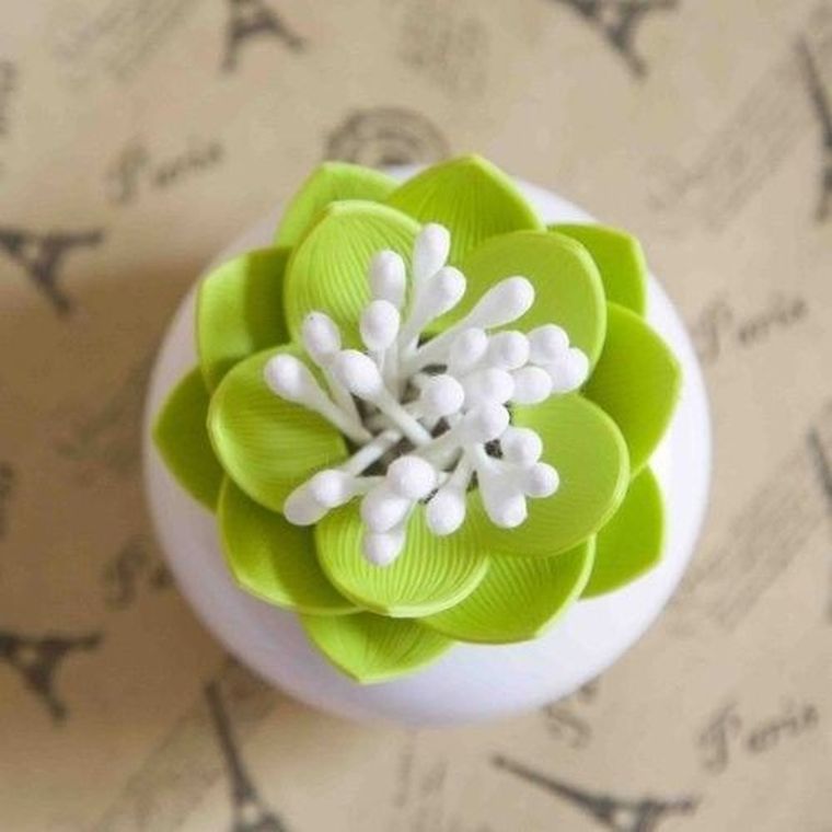 Lotos, pojemnik na wykałaczki i pałeczki, zielony