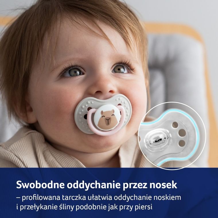 Lovi, CapiChill Boy, smoczek dynamiczny, silikonowy, 0-6m, 2 szt.