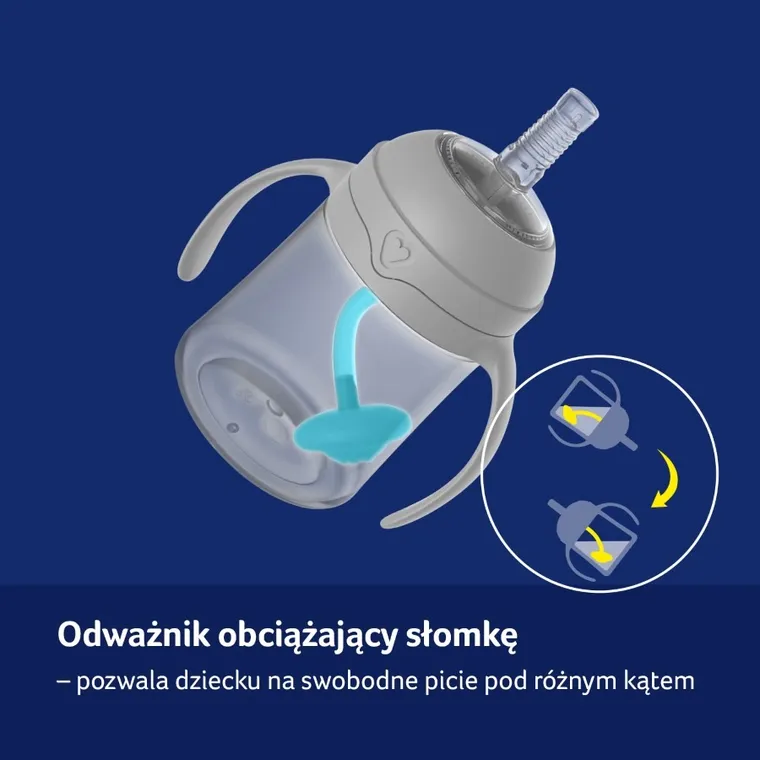 Lovi, kubek z obciążoną słomką, green, 150 ml