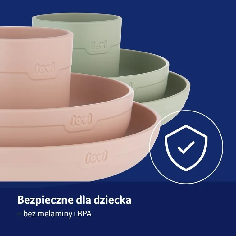 Lovi, zestaw naczyń z kubkiem, Pistachio