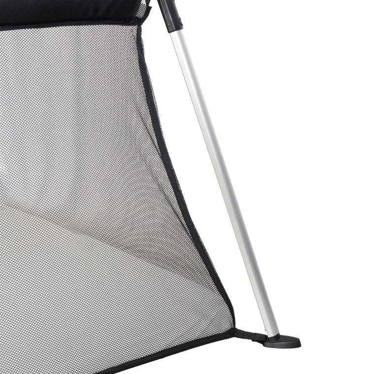 Luna Bambini, lekkie łóżeczko turystyczne, bez montażu, czarne