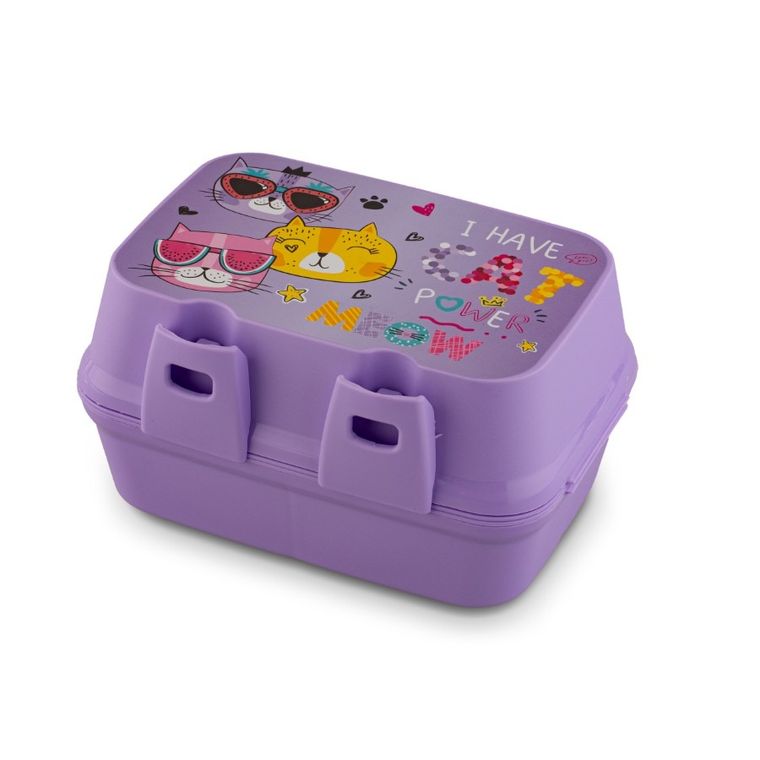 Lunchbox z łyżką i widelcem, 12.5-17-9 cm