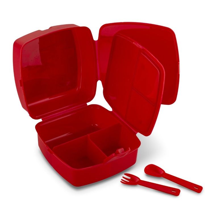 Lunchbox z łyżką i widelcem, 14-15-9 cm