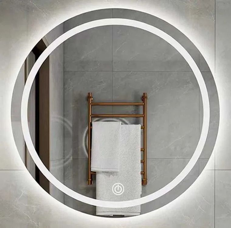 Lustro z oświetleniem LED do zawieszenia, włącznik dotykowy, 80 cm