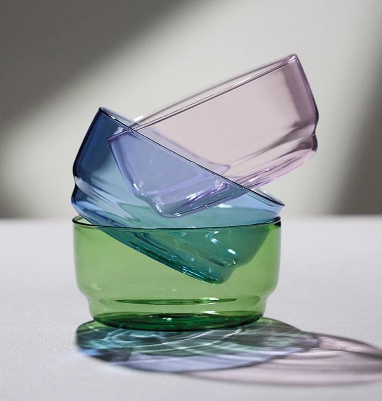 Lyngby Glas, 12 cm 2 szt. niebieskie 32368