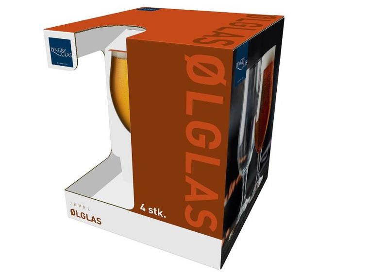 Lyngby Glas, szklanki do piwa, Juvel, 490 ml, 4 szt.