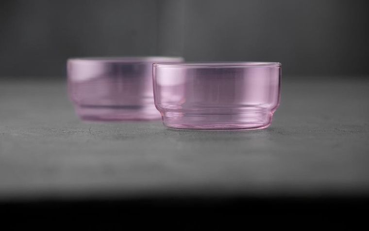 Lyngby Glas, Torino, miski, różowe, 12 cm, 2 szt.