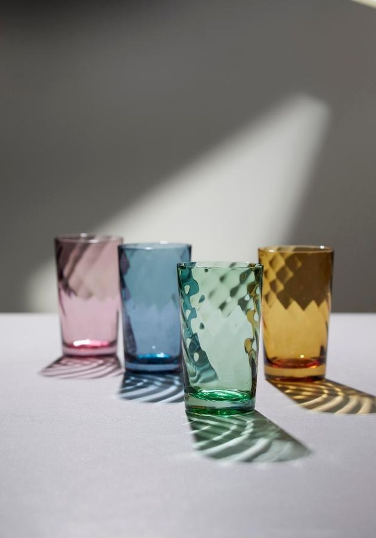 Lyngby Glas, Vienna, szklanki wysokie, bursztynowe, 400 ml, 4 szt.