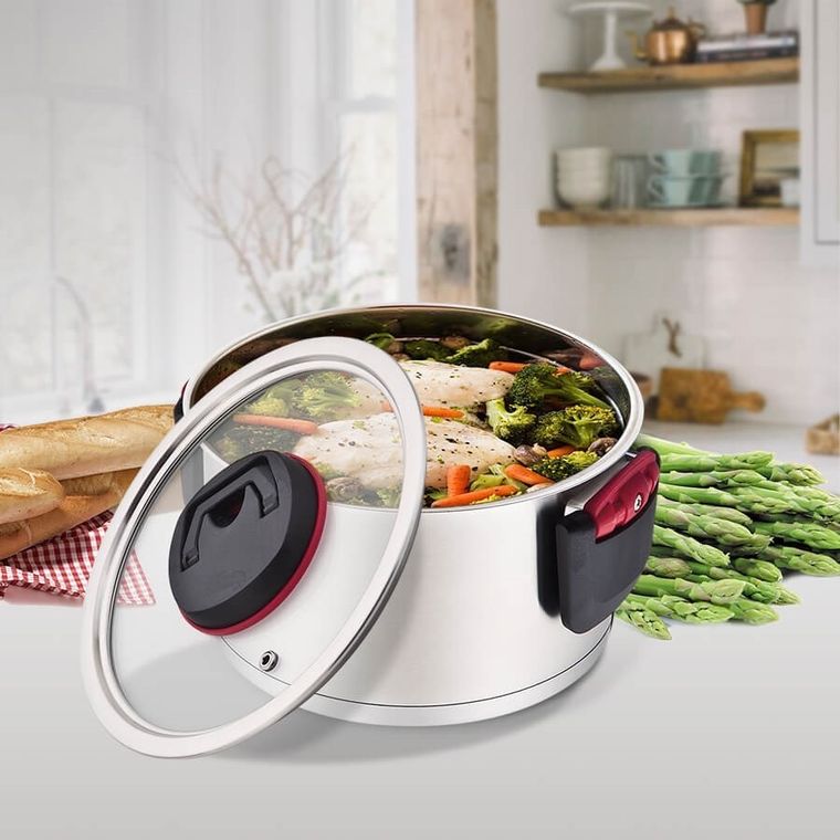 Maestro, garnek ze składanymi uszami + pokrywka, MR-3530-24, 5,5l