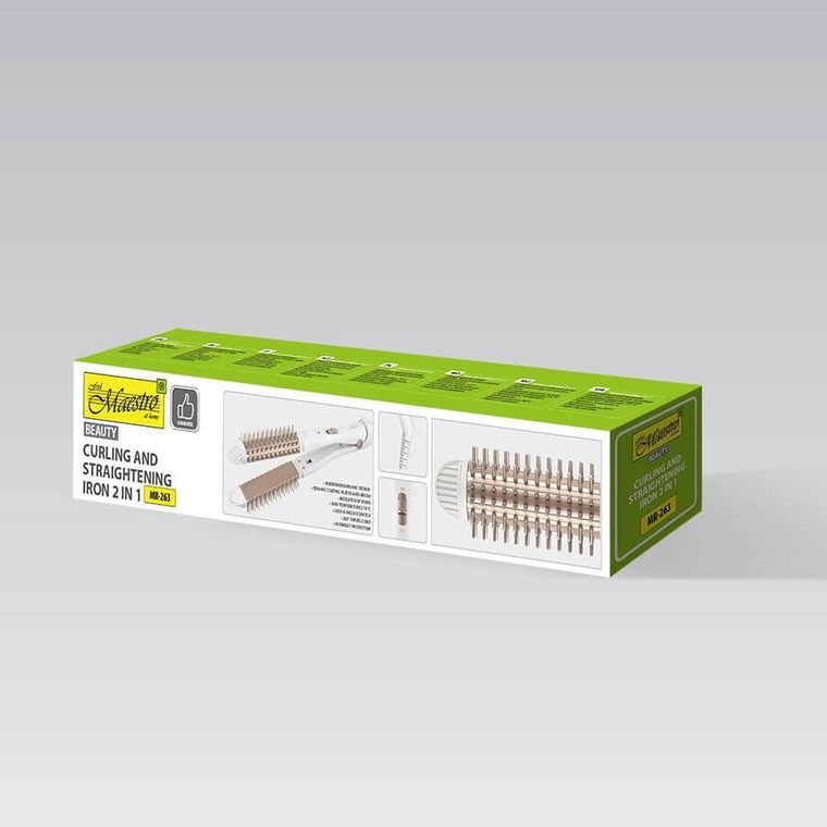 Maestro, lokówko-prostownica do włosów 2w1, 55W, MR-263