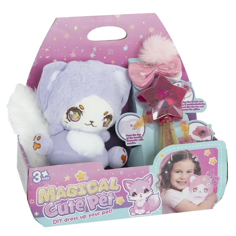 Magical Cute Pet, Kawaii, maskotka do ozdabiania, lisek