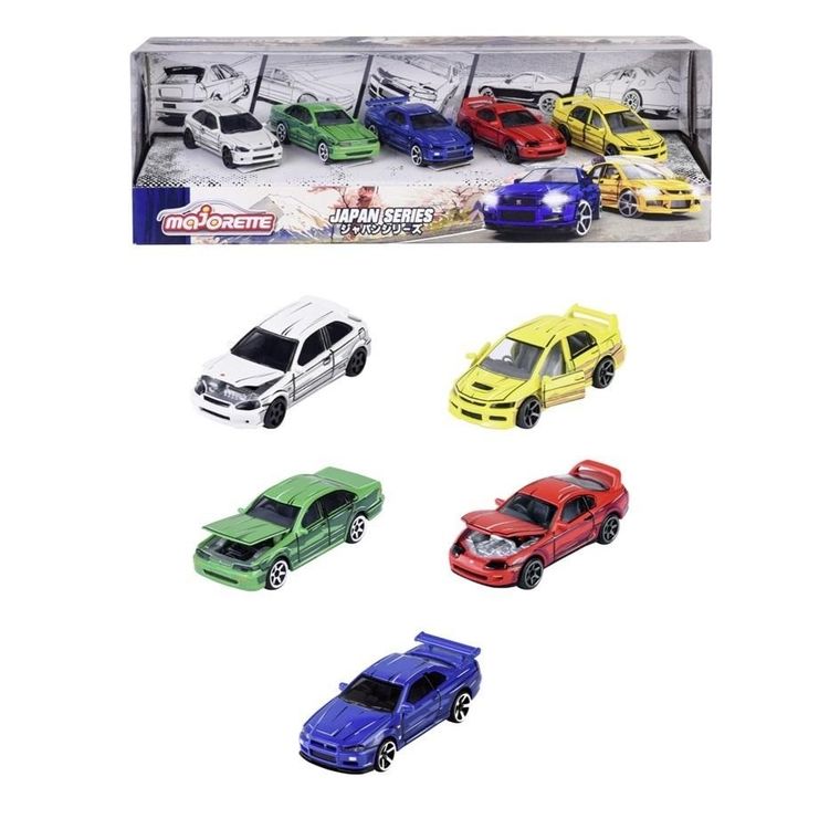 Majorette, Japan Series 5, modele pojazdów, resoraki, 1:64, 5 szt.