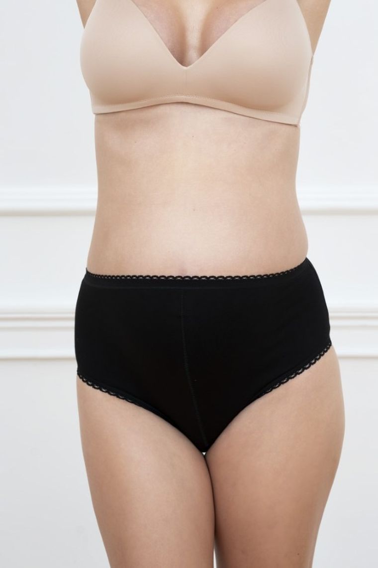 Majtki figi damskie, ciążowe, czarne, Italian Fashion