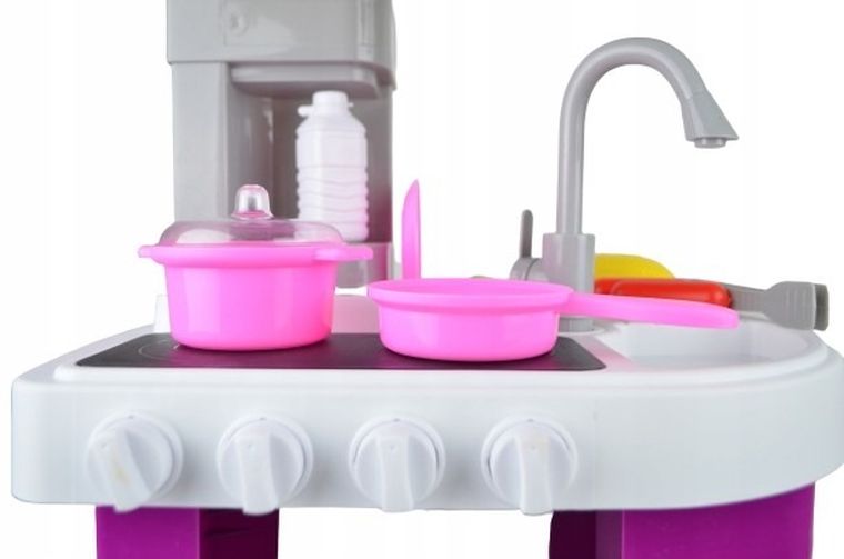 Maksik, duża kuchnia z akcesoriami, fioletowa