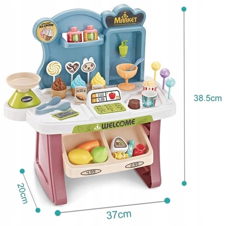 Maksik, mini market, stragan z akcesoriami