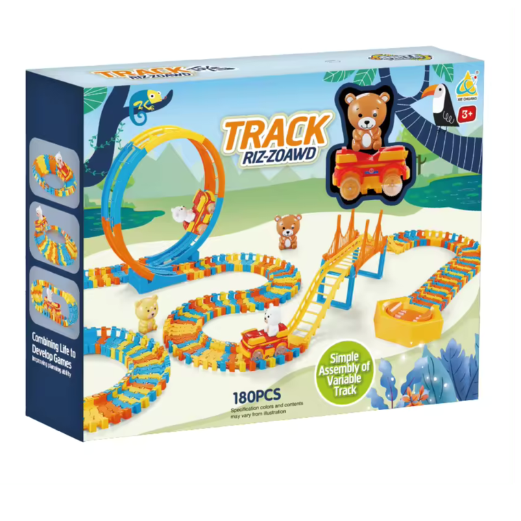 Maksik, misie, tor z figurkami, 180 elementów