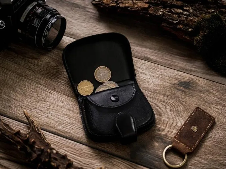 Mała portmonetka ze skóry naturalnej, Peterson