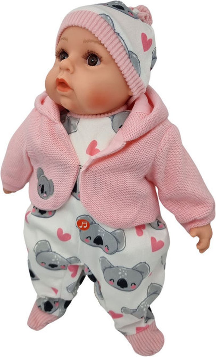 Mario, interaktywna lalka bobas, koala, 45 cm