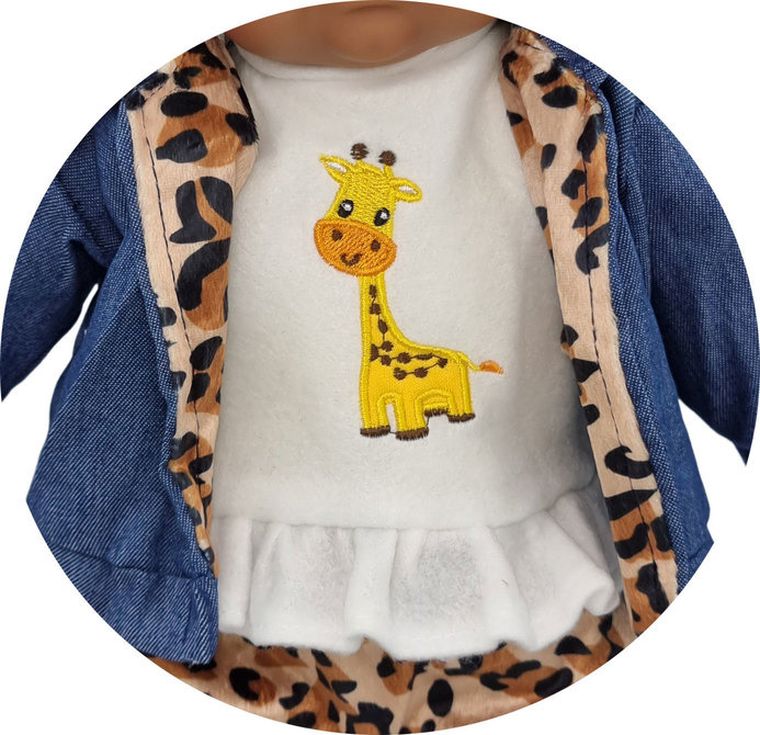 Mario, interaktywna lalka bobas, żyrafa, 45 cm