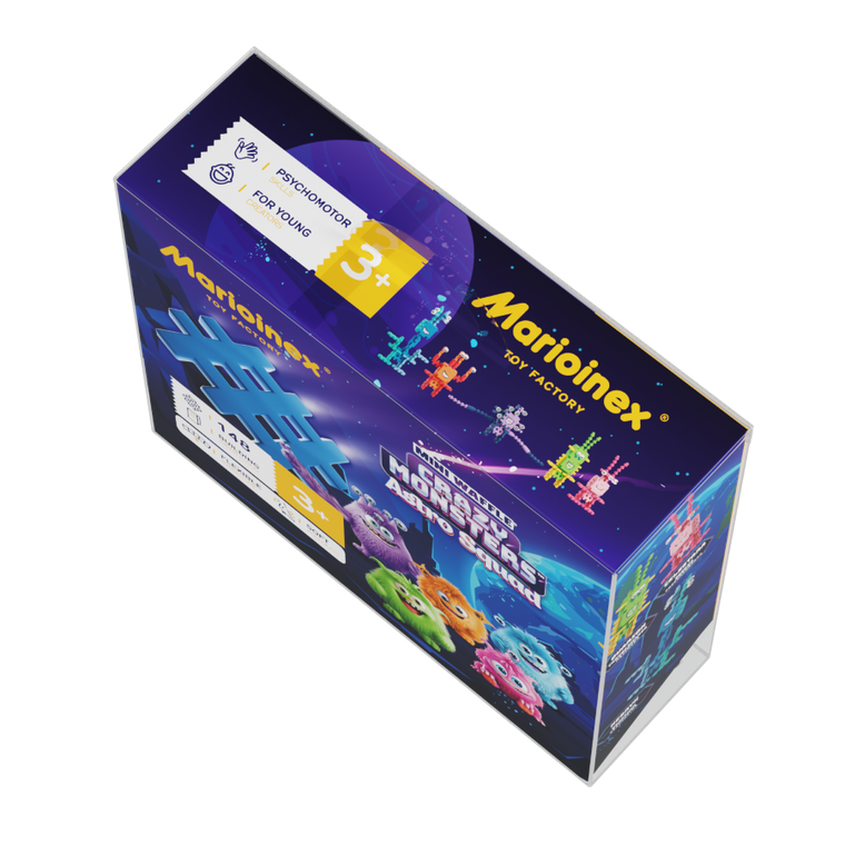 Marioinex, Mini Waffle, Crazy Monsters, Astro Squad, klocki konstrukcyjne, 148 elementów