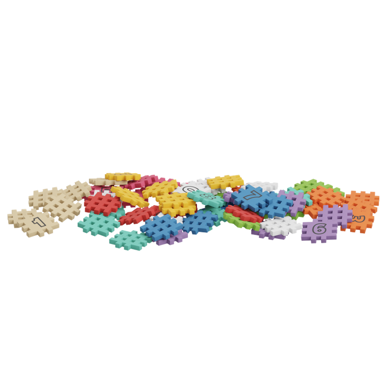 Marioinex, Mini Waffle, Edu Kostki Matematyczne, klocki konstrukcyjne, 60 elementów