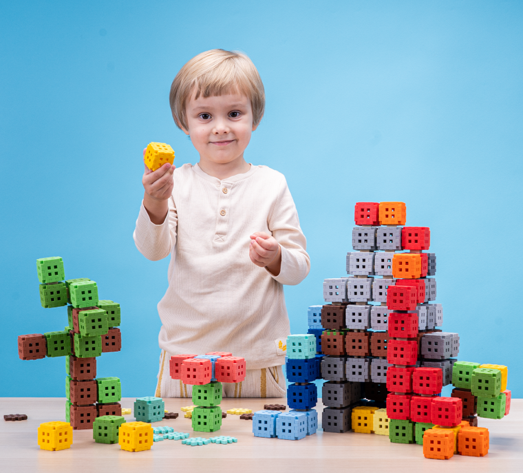 Marioinex, Mini Waffle, Green Blocks, klocki konstrukcyjne, 302 elementy