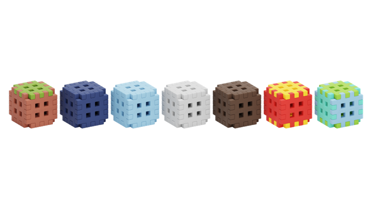 Marioinex, Mini Waffle, Green Blocks, klocki konstrukcyjne, 406 elementów